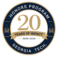 Logo for the 20th anniversary of the Honors Program at Georgia Tech.