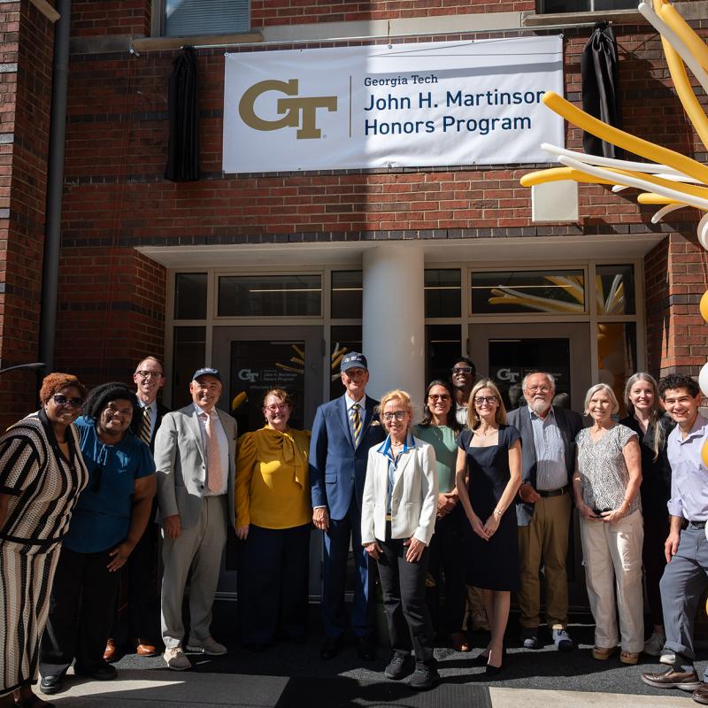 A celebration took place for the naming of the John H. Martinson Honors Program on Aug. 27, with Martinson pictured center. Photo by Joya Chapman. A celebration took place for the naming of the John H. Martinson Honors Program on Aug. 27, with Martinson pictured center. Photo by Joya Chapman.